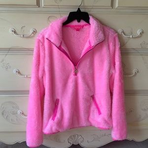 Lilly Pulitzer Skipper Sherpa Popover Mandevilla Baby Pink Size XS